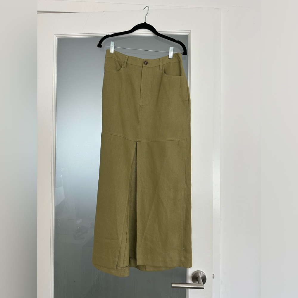 Reformation olive green skirt  - size 4